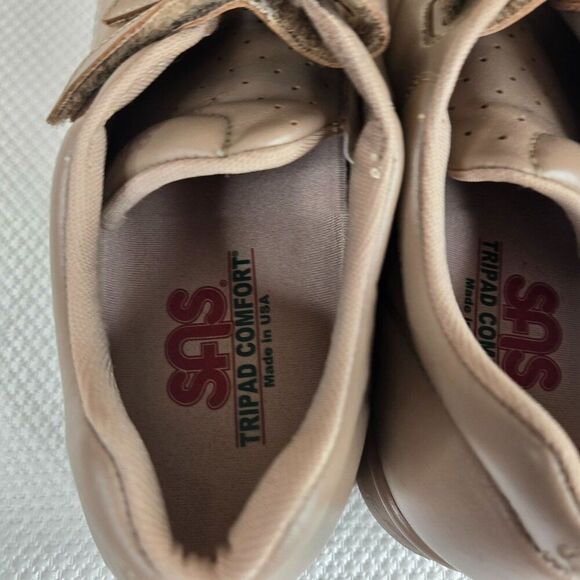 SAS Tripad Comfort Taupe Leather Womens Hook Loop Strap Shoes Size 8.5 - Picture 7 of 10